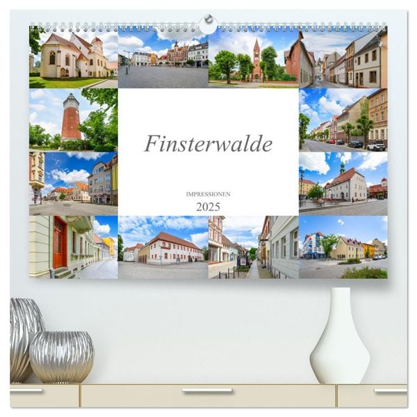 Finsterwalde Impressionen (hochwertiger Premium Wandkalender 2025 DIN A2 quer), Kunstdruck in Hochglanz