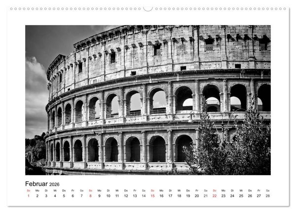 Produktbild: ROM Monochrom (hochwertiger Premium Wandkalender 2026 DIN A2 quer), Kunstdruck in Hochglanz