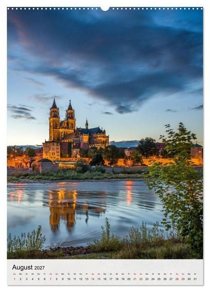 Produktbild: Magdeburg und das Licht am Ende des Tages (hochwertiger Premium Wandkalender 2027 DIN A2 hoch), Kunstdruck in Hochglanz