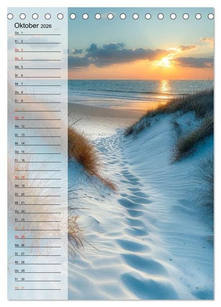Produktbild: Maritim, Deutschlands K&uuml;sten (Tischkalender 2026 DIN A5 hoch), CALVENDO Monatskalender