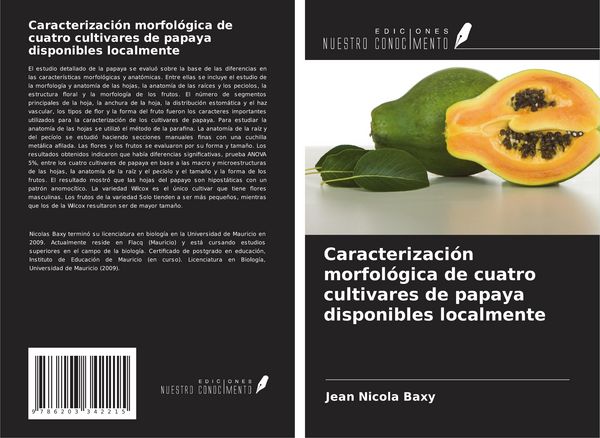 Produktbild: Caracterizaci&oacute;n morfol&oacute;gica de cuatro cultivares de papaya disponibles localmente
