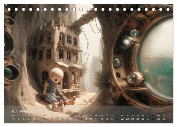 Produktbild: Die Melancholie der kleinen Roboter (Tischkalender 2026 DIN A5 quer), CALVENDO Monatskalender