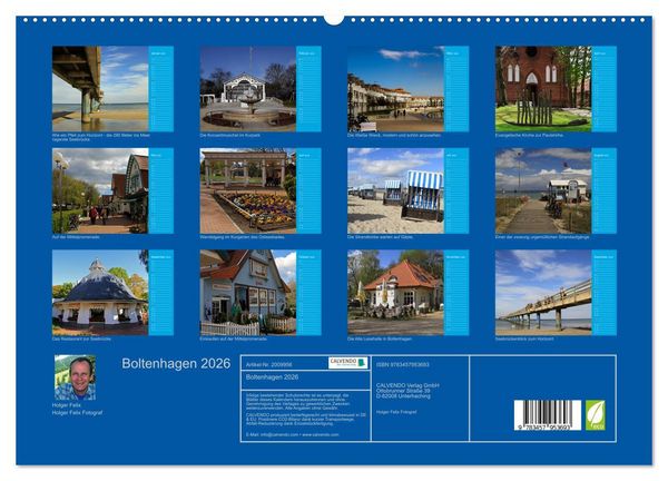 Produktbild: Boltenhagen 2026 (hochwertiger Premium Wandkalender 2026 DIN A2 quer), Kunstdruck in Hochglanz