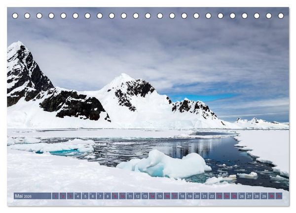 Produktbild: Antarktis Gletscher, Robben, Pinguine (Tischkalender 2026 DIN A5 quer), CALVENDO Monatskalender