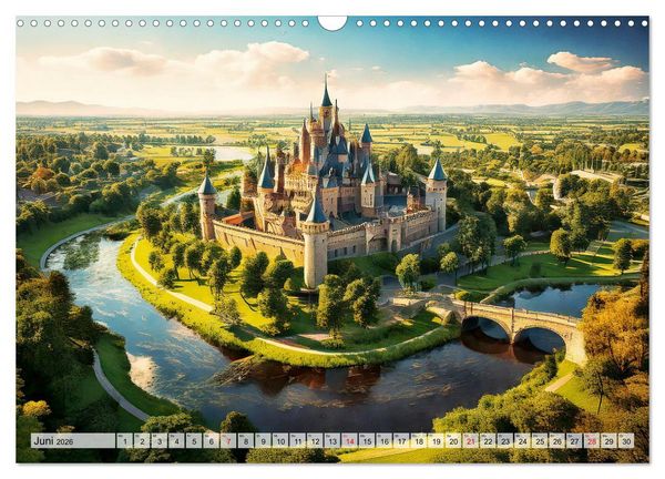 Produktbild: Romantische Ritterburgen (Wandkalender 2026 DIN A3 quer), CALVENDO Monatskalender