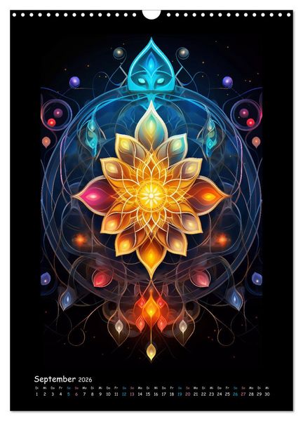 Produktbild: Fractale Mandalas (Wandkalender 2026 DIN A3 hoch), CALVENDO Monatskalender