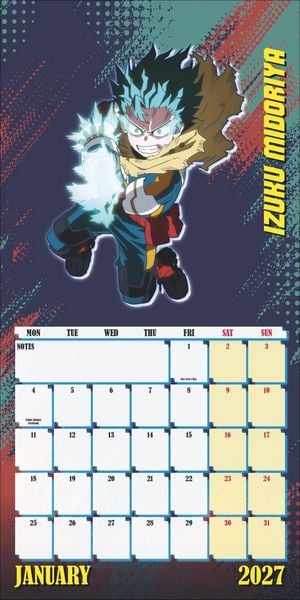 Produktbild: My Hero Academia Broschurkalender 2027