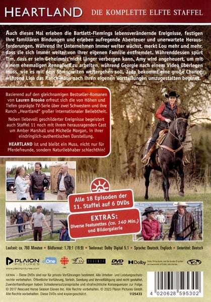 Produktbild: Heartland - Paradies f&uuml;r Pferde, Staffel 11 (Neuauflage) [6 DVDs]