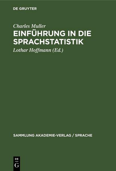 Produktbild: Einf&uuml;hrung in die Sprachstatistik