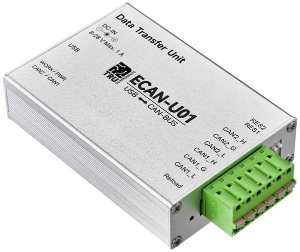 Produktbild: TRU COMPONENTS TC-12626060 TC-ECAN-U01 CAN Umsetzer USB, CAN Bus 5 V/DC 1St.