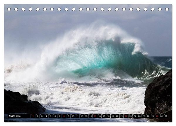 Produktbild: Hawai'i Wellen (Tischkalender 2026 DIN A5 quer), CALVENDO Monatskalender