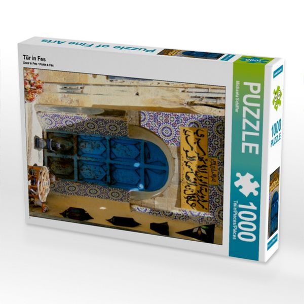 Produktbild: CALVENDO Puzzle T&uuml;r in Fes | 1000 Teile Lege-Gr&ouml;&szlig;e 64x48cm Foto-Puzzle f&uuml;r gl&uuml;ckliche Stunden