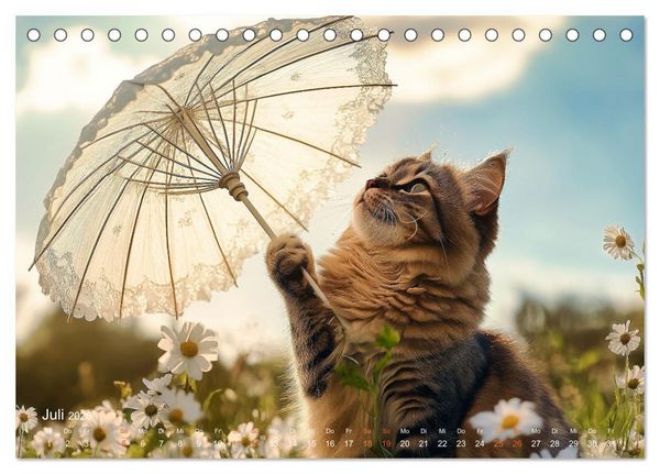 Produktbild: Katzenkunstwerke (Tischkalender 2026 DIN A5 quer), CALVENDO Monatskalender