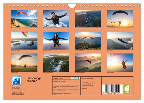 Produktbild: Luftspr&uuml;nge riskieren (Wandkalender 2027 DIN A4 quer), CALVENDO Monatskalender