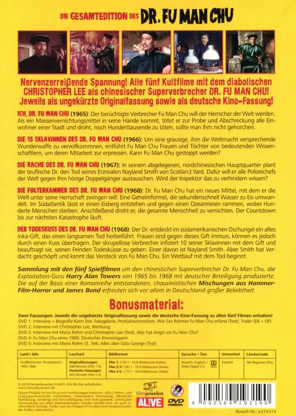Produktbild: Dr. Fu Man Chu Gesamtedition - Alle 5 Filme auf 5 DVDs (Filmjuwelen)