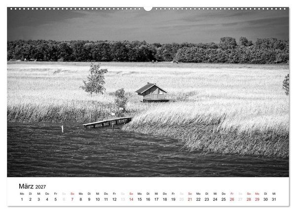 Produktbild: Ostseebad Zingst - Impressionen in Schwarz-Wei&szlig; (hochwertiger Premium Wandkalender 2027 DIN A2 quer), Kunstdruck in Hochglanz