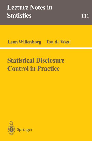 Produktbild: Statistical Disclosure Control in Practice