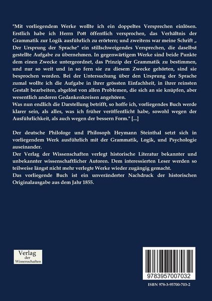 Produktbild: Grammatik, Logik und Psychologie