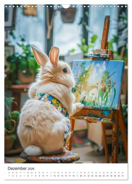 Produktbild: Was macht der Osterhase in seiner Freizeit (Wandkalender 2026 DIN A3 hoch), CALVENDO Monatskalender