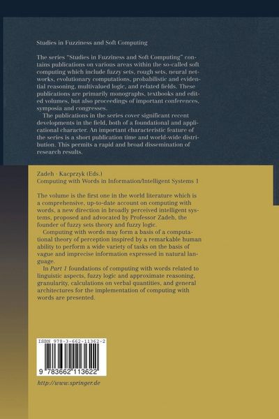 Produktbild: Computing with Words in Information/Intelligent Systems 1