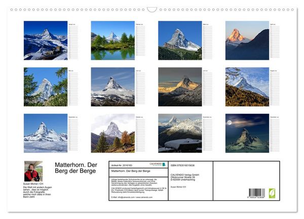Produktbild: Matterhorn. Der Berg der Berge (Wandkalender 2026 DIN A2 quer), CALVENDO Monatskalender