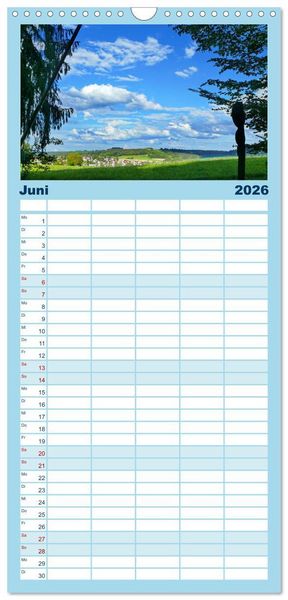 Produktbild: Familienplaner 2026 - Die Stauden, Naturpark in den westlichen W&auml;lder Augsburgs mit 5 Spalten (Wandkalender, 21 x 45 cm) CALVENDO