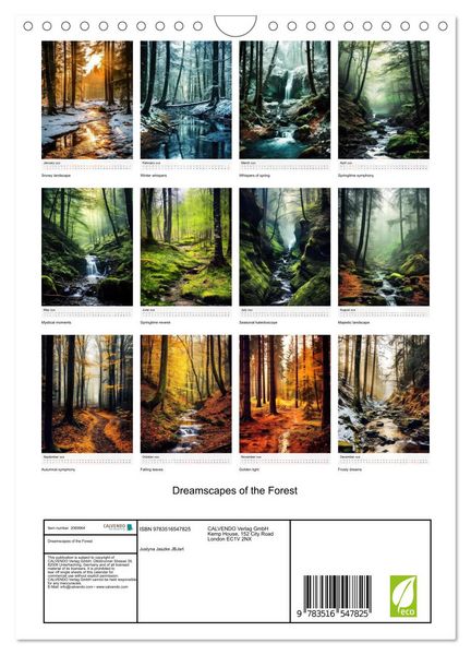 Produktbild: Dreamscapes of the Forest (Wall Calendar 2026 DIN A4 portrait), CALVENDO 12 Month Wall Calendar