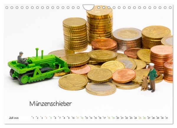 Produktbild: Uhraufzieher ... und andere Mini-Welten (Wandkalender 2026 DIN A4 quer), CALVENDO Monatskalender