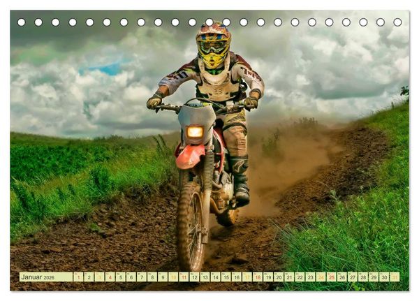 Produktbild: Motocross - so cool (Tischkalender 2026 DIN A5 quer), CALVENDO Monatskalender