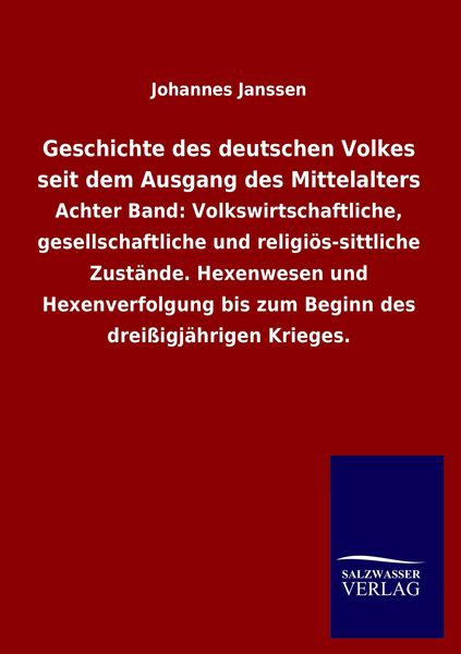 Produktbild: Geschichte des deutschen Volkes seit dem Ausgang des Mittelalters