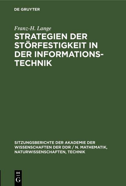 Produktbild: Strategien der St&ouml;rfestigkeit in der Informationstechnik