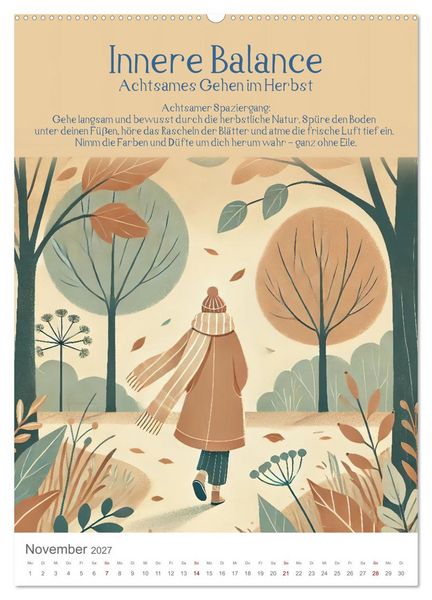 Produktbild: Dein Anti-Stress Kalender - Monatliche Inspirationen f&uuml;r mehr Entspannung (hochwertiger Premium Wandkalender 2027 DIN A2 hoch), Kunstdruck in Hochglanz