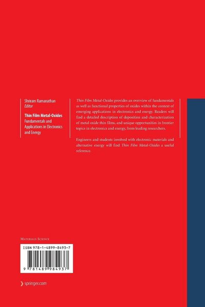 Produktbild: Thin Film Metal-Oxides