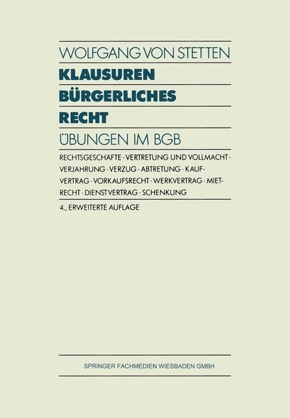 Produktbild: Klausuren B&uuml;rgerliches Recht