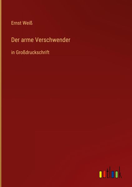 Produktbild: Der arme Verschwender