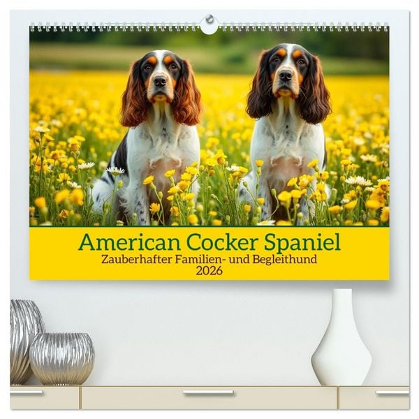 Produktbild: American Cocker Spaniel (hochwertiger Premium Wandkalender 2026 DIN A2 quer), Kunstdruck in Hochglanz