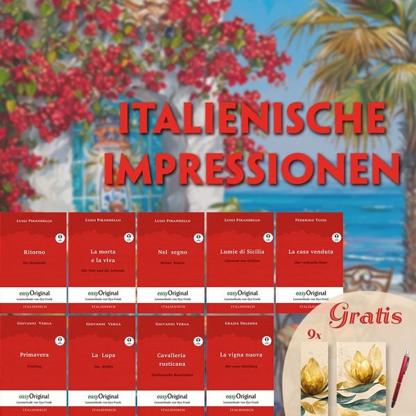 Produktbild: Italienische Impressionen (3 Bücher + Audio-Online + exklusive Extras) - Frank-Lesemethode