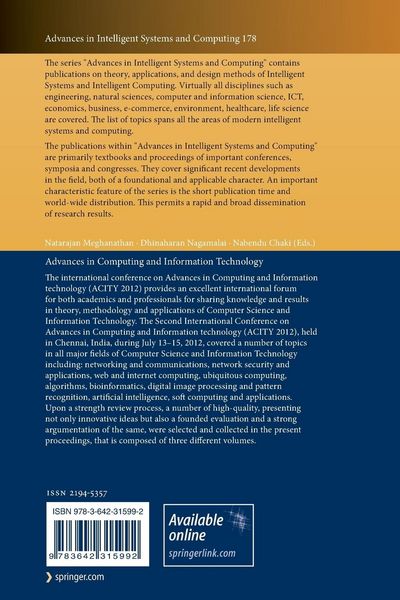 Produktbild: Advances in Computing and Information Technology