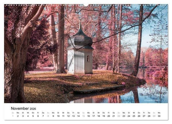 Produktbild: Die Lausitz im faszinierenden Infrarotlicht (hochwertiger Premium Wandkalender 2026 DIN A2 quer), Kunstdruck in Hochglanz