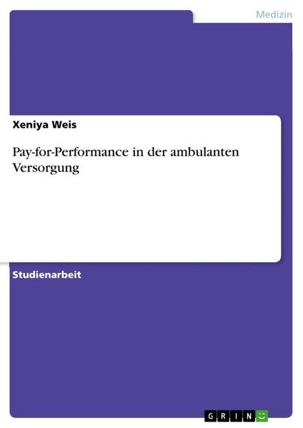 Produktbild: Pay-for-Performance in der ambulanten Versorgung