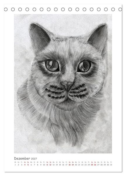 Produktbild: Die Sprache der Augen: Die Seele von Hund und Katze in handgemalten Portr&auml;ts (Tischkalender 2027 DIN A5 hoch), CALVENDO Monatskalender