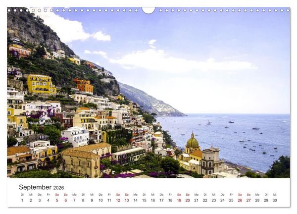 Produktbild: Amalfi K&uuml;ste - Italiens wundersch&ouml;ner K&uuml;stenabschnitt. (Wandkalender 2026 DIN A3 quer), CALVENDO Monatskalender
