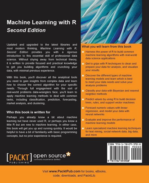 Produktbild: Machine Learning with R - Second Edition