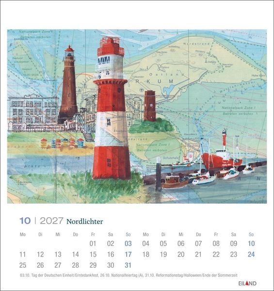 Produktbild: Nordlichter - See(h)karten Postkartenkalender 2027