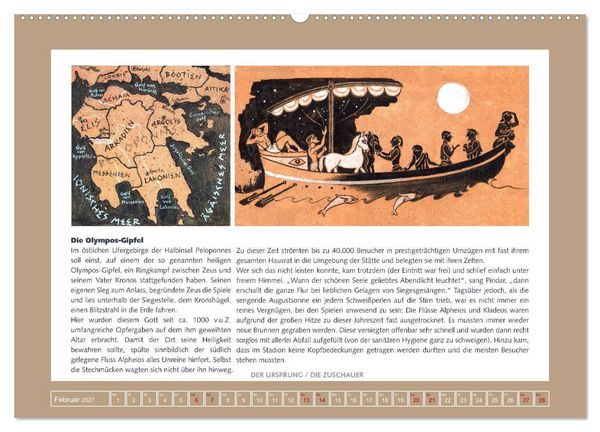 Produktbild: Kurioses im Antiken Olympia (hochwertiger Premium Wandkalender 2027 DIN A2 quer), Kunstdruck in Hochglanz