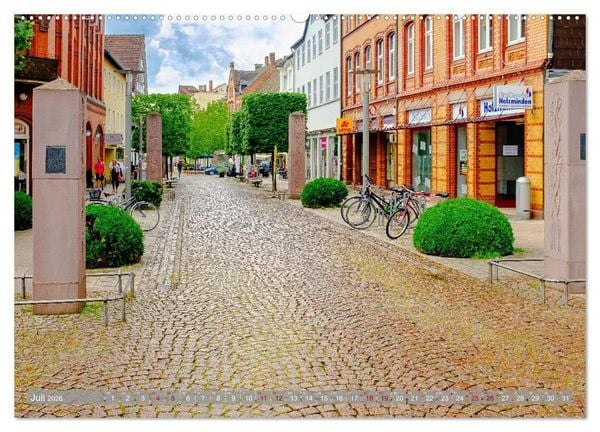 Produktbild: Ein Blick auf Holzminden an der Weser (hochwertiger Premium Wandkalender 2026 DIN A2 quer), Kunstdruck in Hochglanz