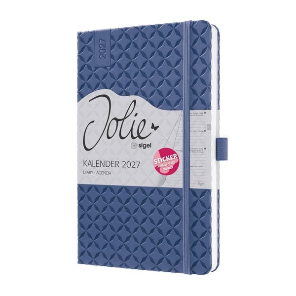 Produktbild: SIGEL 7J101 Wochenkalender Jolie 2027, ca. A5, Indigo Blue, Hardcover