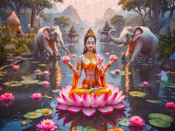 Produktbild: CALVENDO Puzzle Lakshmi, G&ouml;ttin des Reichtums | 2000 Teile Lege-Gr&ouml;&szlig;e 90x67cm Foto-Puzzle f&uuml;r gl&uuml;ckliche Stunden
