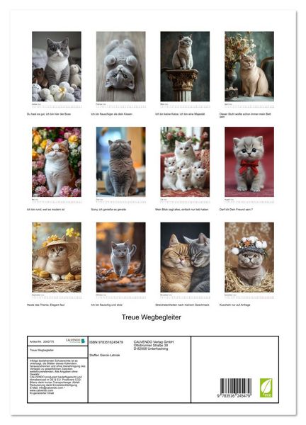Produktbild: Treue Wegbegleiter (hochwertiger Premium Wandkalender 2026 DIN A2 hoch), Kunstdruck in Hochglanz