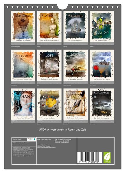 Produktbild: UTOPIA - versunken in Raum und Zeit (Wandkalender 2026 DIN A4 hoch), CALVENDO Monatskalender